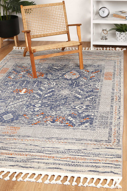 Machu Rojas Blue/Grey Rug - ADORE RUGS and FLOORING